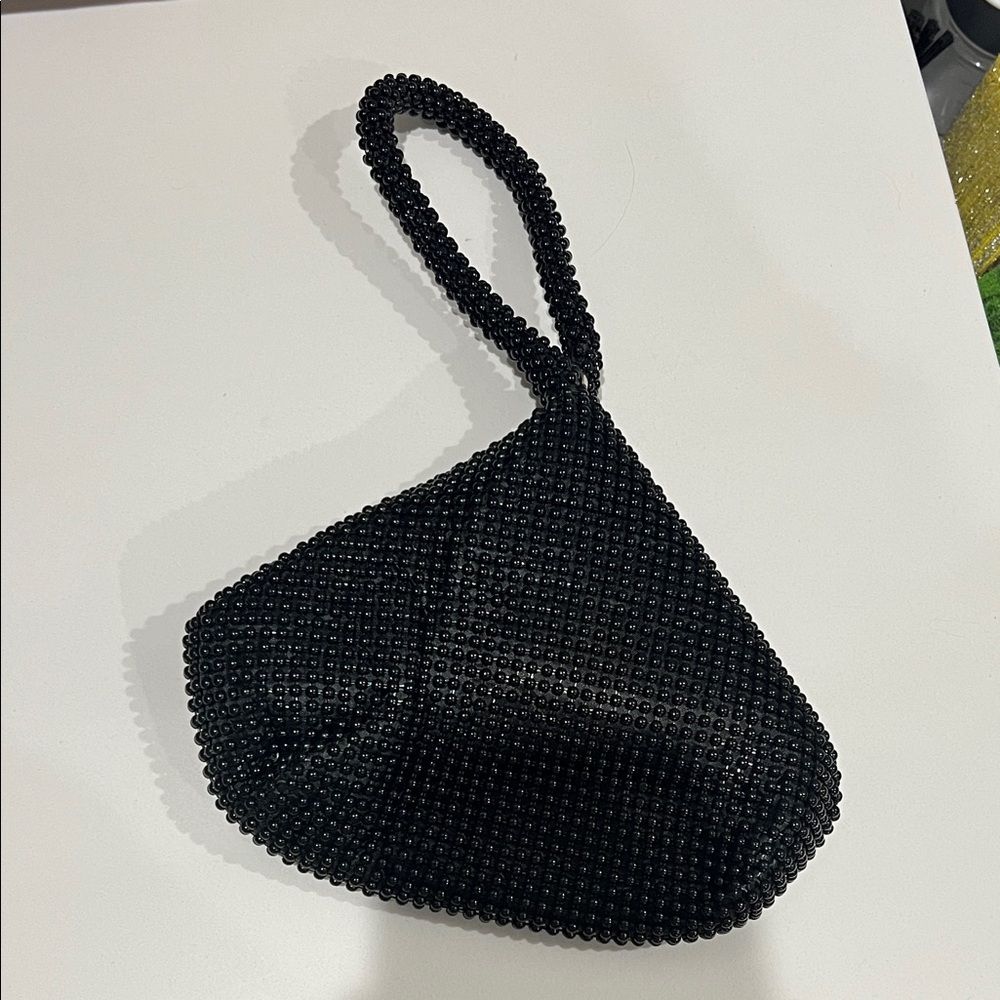 Black beaded bag